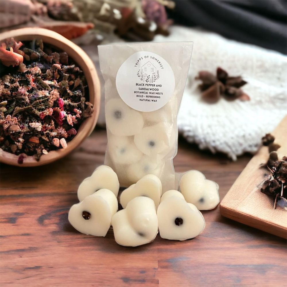 Black Pepper and Sandalwood Botanical Wax Melts
